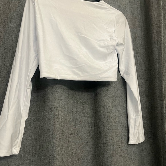 Long Sleeve Crop Tops for Women Tie Front V Neck Womens Sexy Tops Trendy - Picture 7 of 7